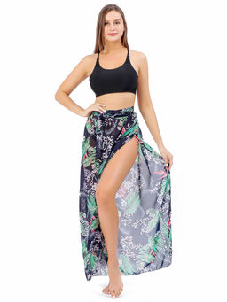 CrossKulture - Green Animal Printed Cover Up Sarong