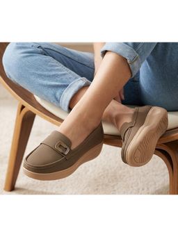 Aroom - Beige Stylish Comfort Loafers for Women