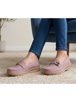 Aroom - Mauve Stylish Comfort Loafers for Women
