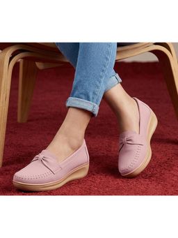 Aroom - Pink Stylish Comfort Loafers for Women