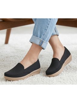 Aroom - Black Stylish Comfort Loafers for Women