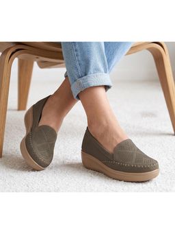 Aroom - Olive Stylish Comfort Loafers for Women