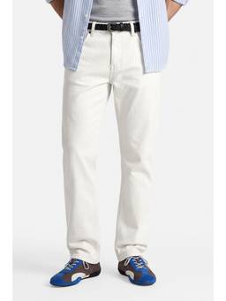Snitch - White Denim Straight Casual Jeans for Men