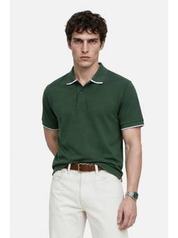 Snitch - Dark Green Solid Half Sleeves Regular Casual T-Shirt for Men