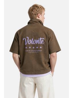 Snitch - Olive Graphic Half Sleeves Regular Casual Shirt for Men
