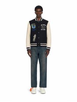 OFF-WHITE - Men's Varsity Jacket - BLACK