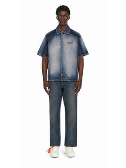 OFF-WHITE - Men's Denim Shirt - HIGHLIGHTED MEDIUM BLUE