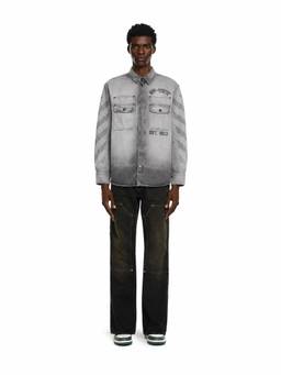 OFF-WHITE - Men's Denim Shirt - SUN-FADED GREY