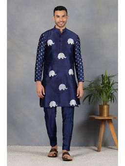Eleven Brothers - Ruh Silk & Foil Mirror Kurta Set (Set of 2)