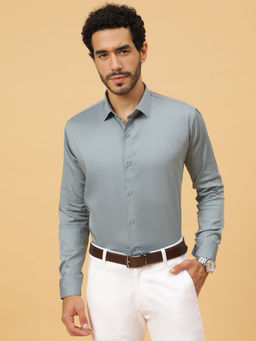 JAVINISHKA - Pistachio Green Sustainable Egyptian Giza Cotton Party Wear Formal Shirt