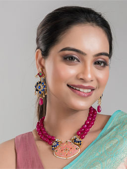 Silk Petalss - Adaa Kundan Jewellery Set