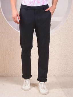 CRIMSOUNE CLUB - Men's Navy Blue Elegant Trousers