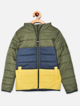 CRIMSOUNE CLUB - Boy Multi Color Block Hooded Jacket