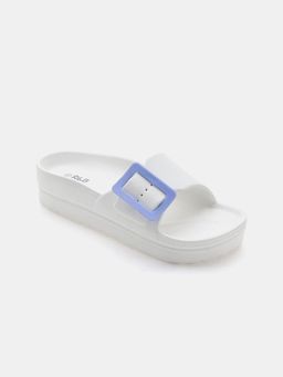 R&B - Women White Eva Sliders