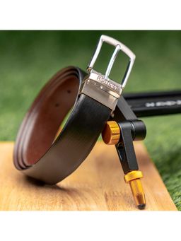 Red Tape - Men Black Brown Formal Leather Belt