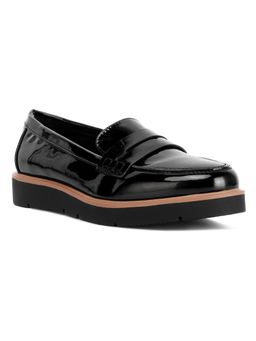 London Rag - Black Patent Pu Wedge Heel Loafer