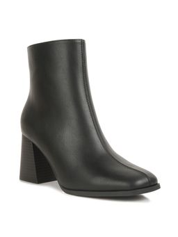 London Rag - Black Cut Out Block Heeled Chelsea Boots