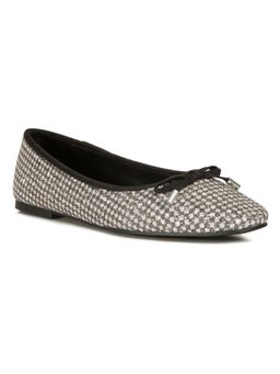 London Rag - Black Harriet Glitter Flat Ballerina