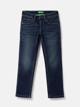 United Colors of Benetton - Blue Solid Slim Fit Denim Jeans