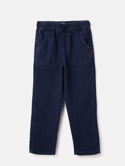 United Colors of Benetton - Blue Textured Regular Fit Lounge Pant