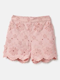 United Colors of Benetton - Pink Floral Lace Regular Fit Shorts