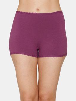 Zivame - Mid Rise Full Coverage Boy shorts Panty - Purple Passion