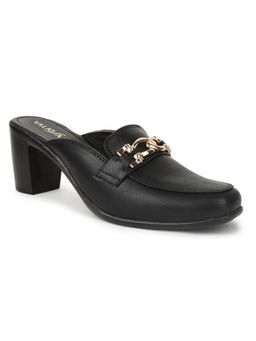 VALIOSAA - Black Color Solid Mules