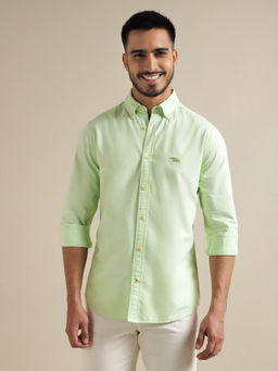 Andamen - Green Mens Regular Fit Casual Shirt