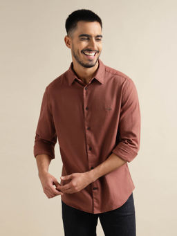 Andamen - Rust Mens Regular Fit Casual Shirt