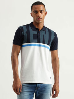 United Colors of Benetton - Mens Regular Fit Polo Collar Color Block T-Shirt