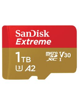 SanDisk - Extreme uSD,160MB/s R, 90MB/s W, U3,V30,A2, 1TB Memory Card for 4K on Smartphone, Action Cams, Drones