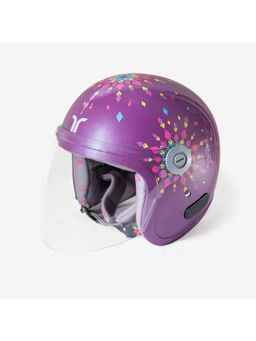 TVARRA - Women Purple Dreamcatcher ISI Certified Open Face Helmet