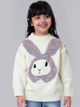 Hopscotch - Bunny Applique Pullover Sweater