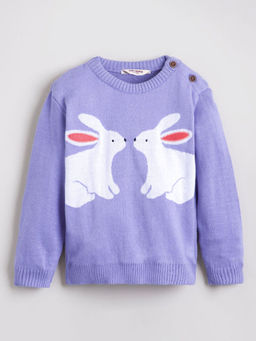 Hopscotch - Bunny Design Full-Sleeve Cotton Sweater