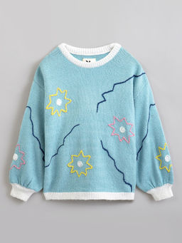 Hopscotch - Embroidered Pullover Sweater