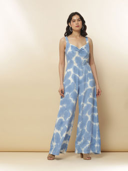Label Ritu Kumar - Blue Tie & Dye Jumpsuit