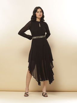 Label Ritu Kumar - Black Solid Long Dress