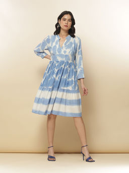 Label Ritu Kumar - Blue Tie & Dye Dress