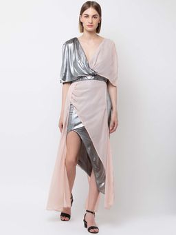 Dodo & Moa - Women Silver Solid Dress
