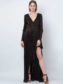 Dodo & Moa - Women Black Embellished Maxi Dress