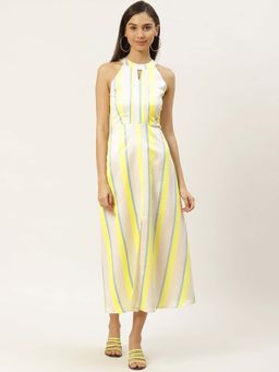 Dodo & Moa - Women White Stripes Dress