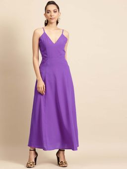 Dodo & Moa - Women Purple Solid Dress