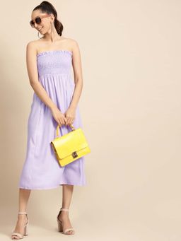Dodo & Moa - Women Lavender Solid Dress
