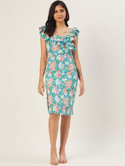 Dodo & Moa - Women Blue Floral Dress