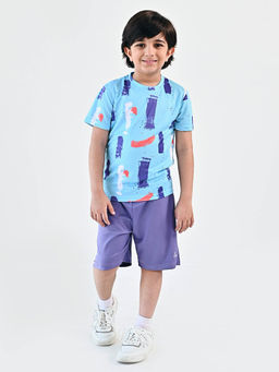 UMILDO - Active Wear Boy's Regular Fit T-Shirt- Blue