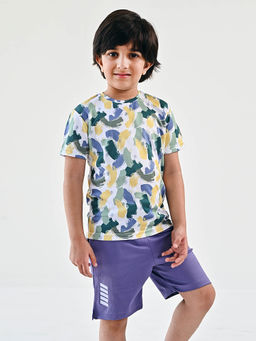 UMILDO - Active Wear Boy's Regular Fit T-Shirt- Purple
