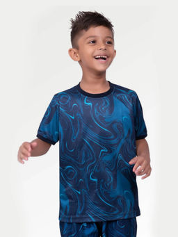 UMILDO - Active Wear Boy's Regular Fit T-Shirt- Navy Blue