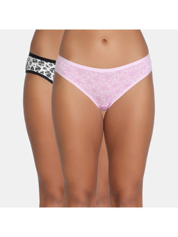 Zivame - Multicolor Low Rise Full Coverage Bikini Panty (Pack Of 2)