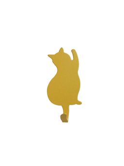Voncasa - Yellow Cat Shaped Mild Steel Sticky Hooks