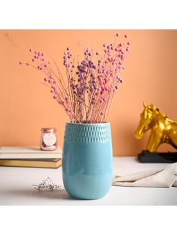 Voncasa - Embossed Vase Flower Vase For Home Decor Center Table